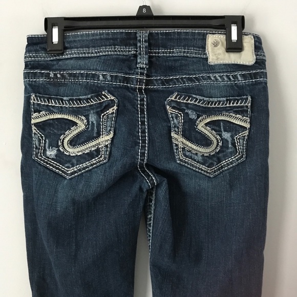 Silver Jeans Tuesday distressed bootcut dark wash - Picture 7 of 7